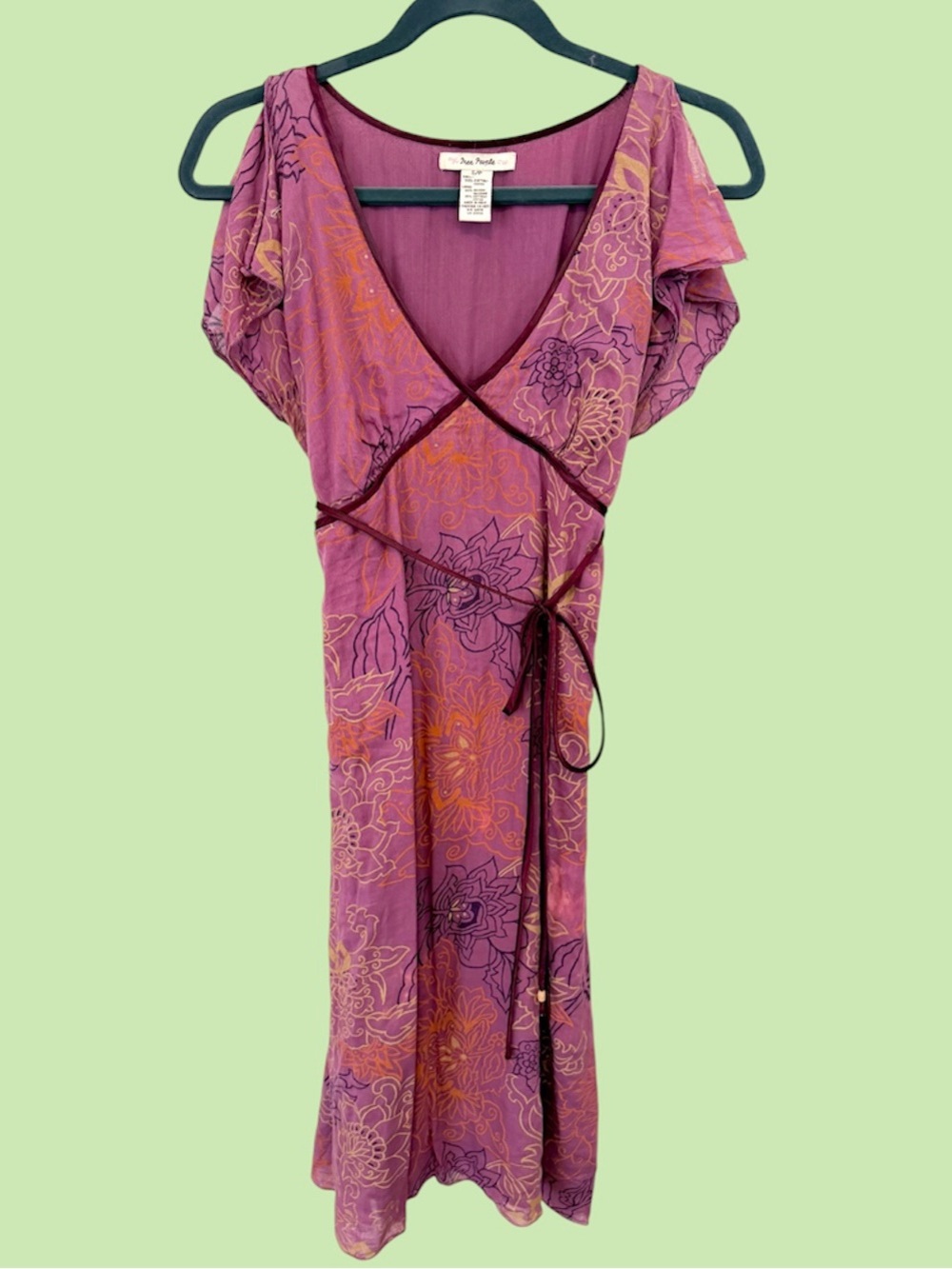 Y2K free people boho hankie dress